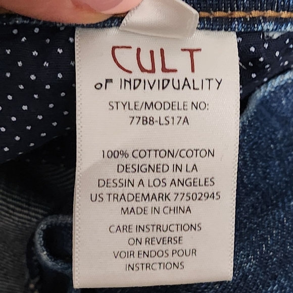 CULT OF INDIVIDUALITY Denim Skirt Womens Size 28 LONG Distressed Ripped Grunge - Picture 14 of 16